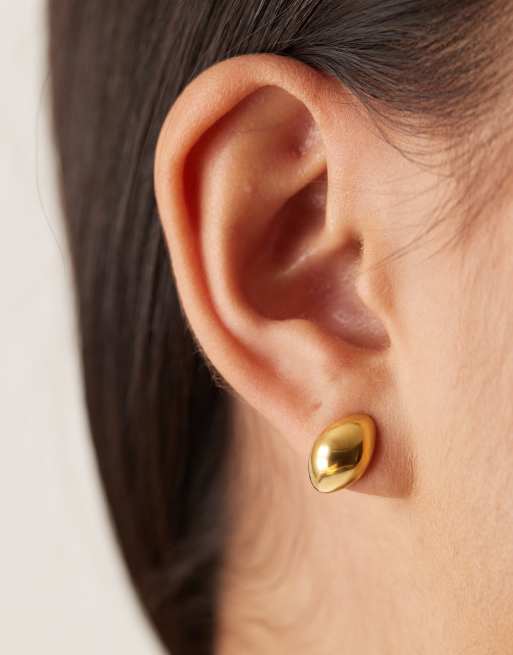 Lost Souls - Ørestikkere med 18 k guldbelægning og buet design, 3 af 3
