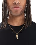 [LOST SOULS] Lost Souls rope necklace with wing pendant in 18k gold plated No Size GOLD