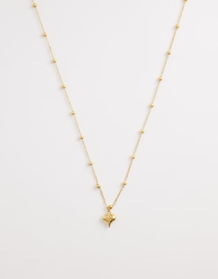 Lost Souls Satellite Chain Heart Pendant Necklace In Gold