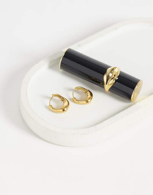 Lost Souls sculpted hoop earrings in 18k gold plated stainless steel, 3 of 4