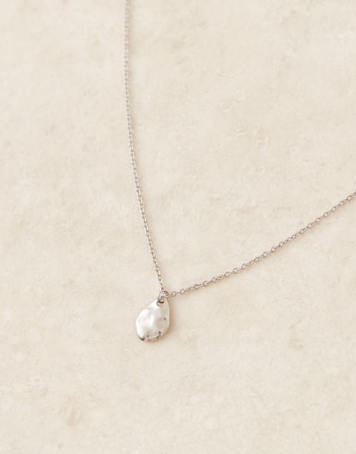 Lost Souls – Silverfärgat halsband i rostfritt stål med litet, smält hänge, 4 av 4