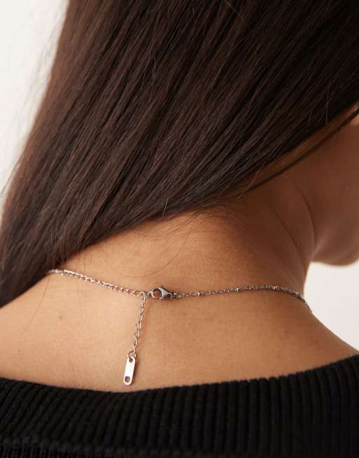 Lost Souls – Silverfärgat halsband med bokstaven S i bobblug design av rostfritt stål, 3 av 4