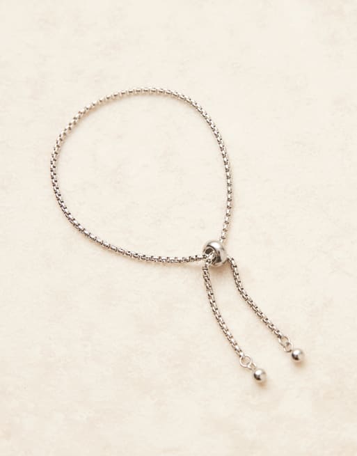 Lost Souls – Silverfärgat kedjearmband i rostfritt stål med justerbar design , 3 av 3