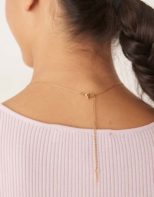 Lost Souls small crystal charm necklace in 18ct gold plated stainless steel, 3 of 3