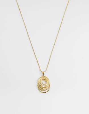 Lost Souls Spiral Necklace In Yellow