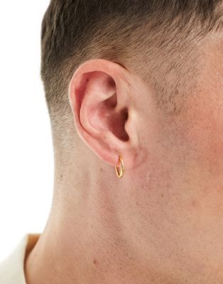 Lost Souls stainless steel 12mm hoop earrings in gold