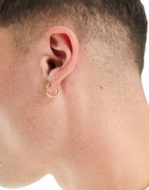Lost Souls stainless steel 12mm hoop earrings in gold, 2 of 4