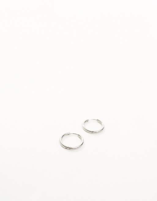 Platinum hoop deals earrings small