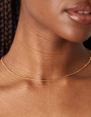 LOST SOULS Lost Souls stainless steel 18ct gold plated satellite fine chain necklace