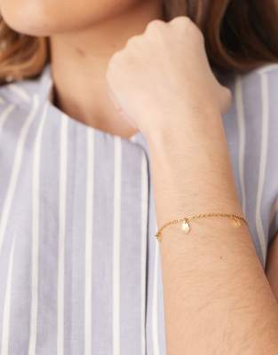 LOST SOULS Lost Souls stainless steel 18ct gold plated shell charm bracelet