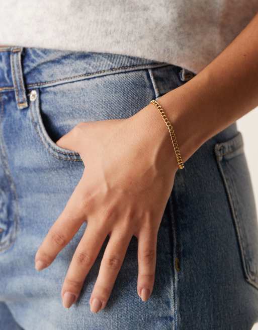 Lost Souls stainless steel 18kt gold plated 4mm curb chain