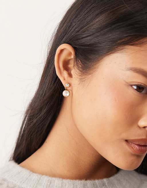 Steel & glass drop earrings Steel & glass drop earrings