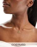 Lost Souls stainless steel 18kt gold plated libra birthstone starsign necklace