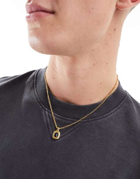 Mens hot sale necklaces asos