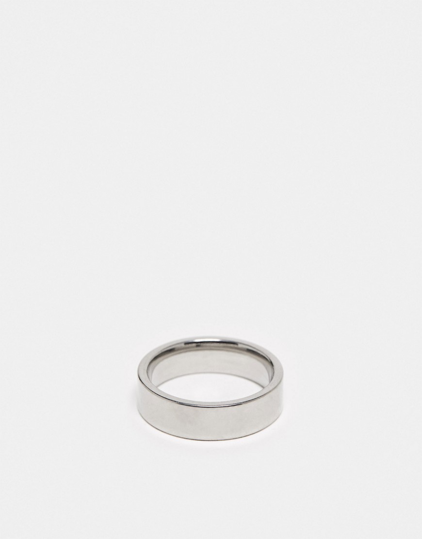 stainless steel 5mm band ring in silver