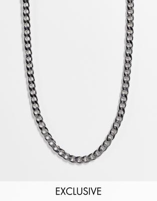 LOST SOULS Lost Souls stainless steel 9mm curb neck chain in silver