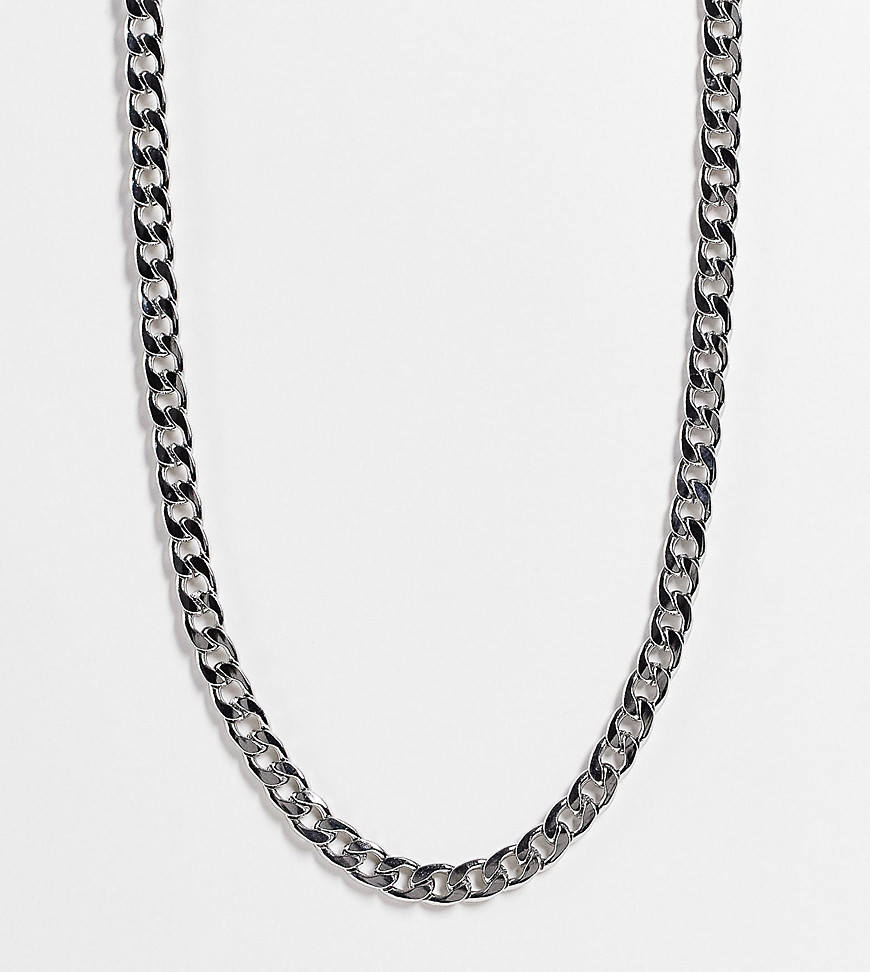Lost Souls stainless steel 9mm curb neck chain in silver