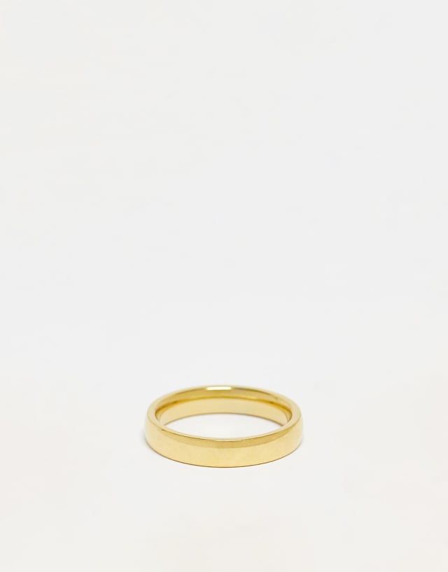 Lost Souls stainless steel band ring in gold