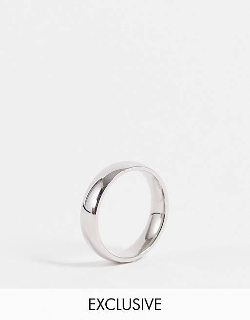  Lost Souls stainless steel band ring in silver 