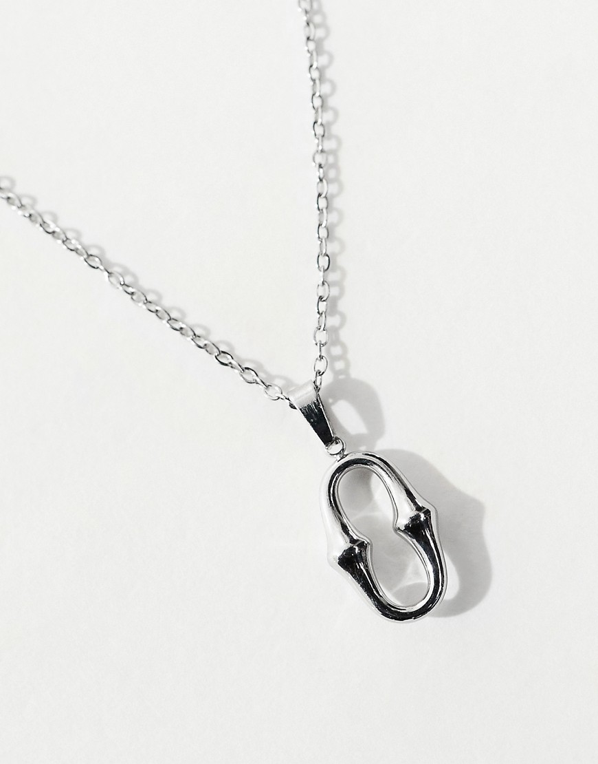 Lost Souls stainless steel carabiner pendant necklace in silver