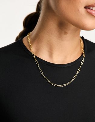 Lost Souls stainless steel chain link necklace in gold - ASOS Price Checker