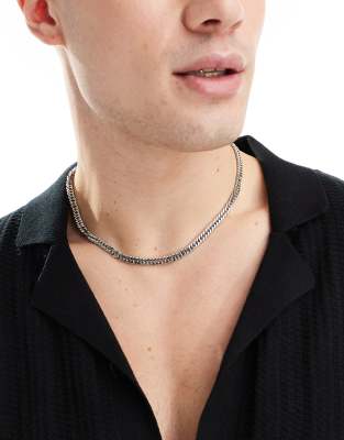 LOST SOULS Lost Souls stainless steel chunky chain necklace in silver