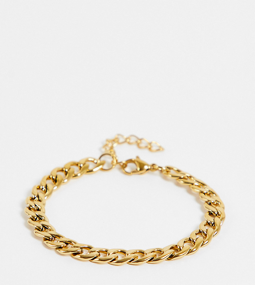 Lost Souls stainless steel curb chain bracelet in gold