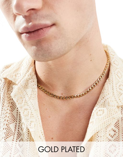 Lost Souls stainless steel curb chain in 18k gold plated