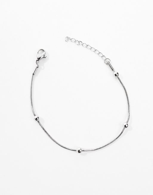 Dainty Sterling Silver Bracelet or Anklet Silver Chain Bracelet