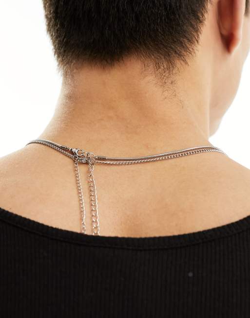 Stainless steel store layered necklace