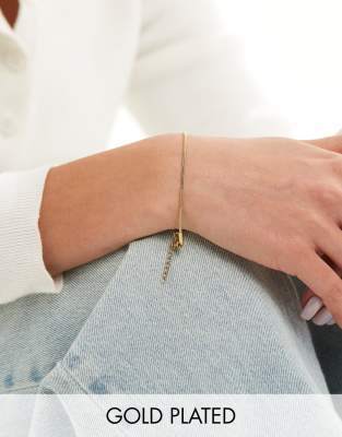 LOST SOULS Lost Souls stainless steel snake chain bracelet in 18k gold plated