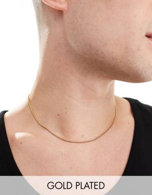 Lost Souls stainless steel snake chain necklace in 18k gold plated