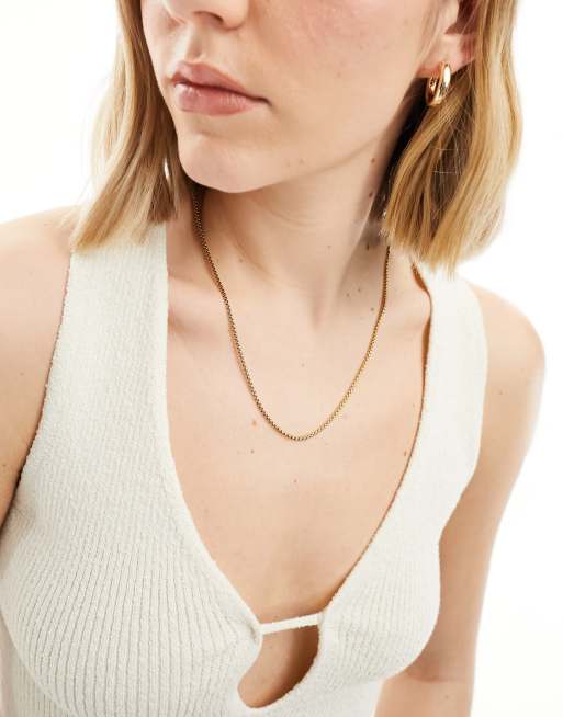 Thin box deals chain necklace