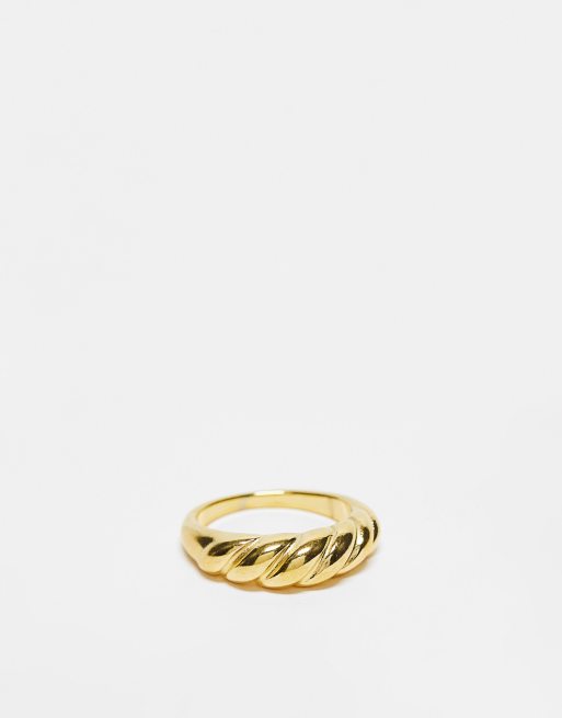 Lost Souls stainless steel twist ring in gold