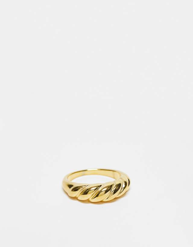 Lost Souls stainless steel twist ring in gold