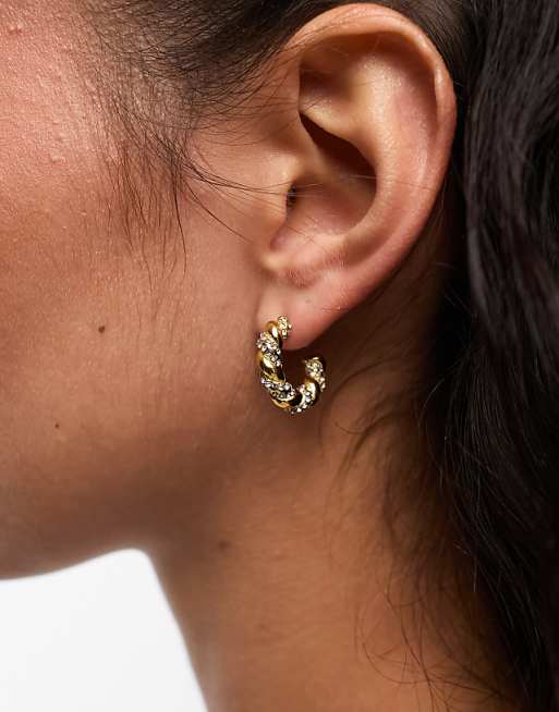 Stainless steel twist hoop earrings Stainless steel twist hoop earrings