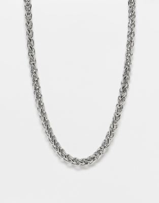 Lost Souls stainless steel wrap chain necklace in silver - ASOS Price Checker