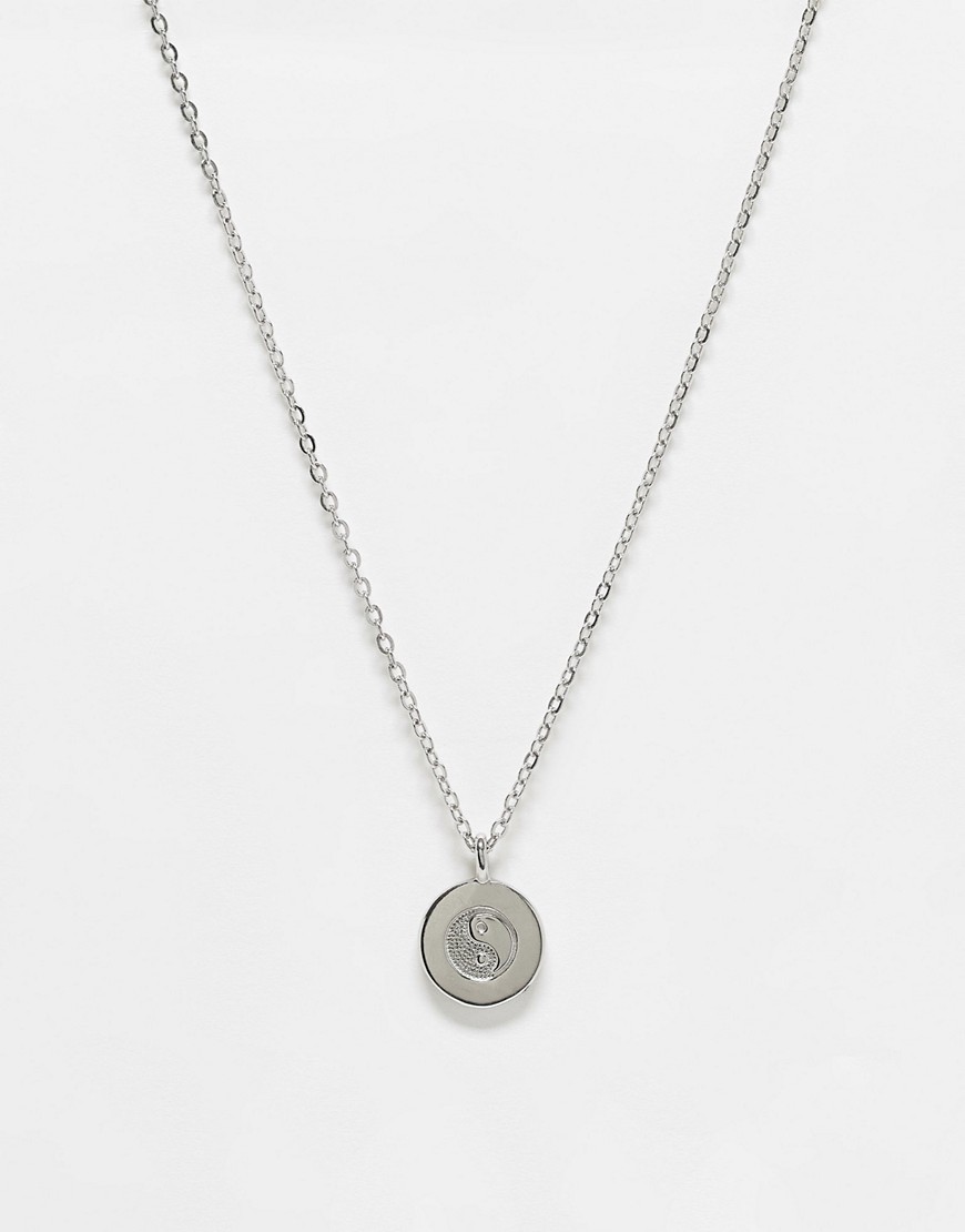 Lost Souls stainless steel yin yang pendant chain necklace in silver