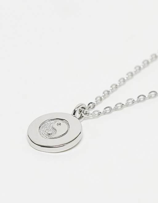 Stainless steel yin hot sale yang necklace