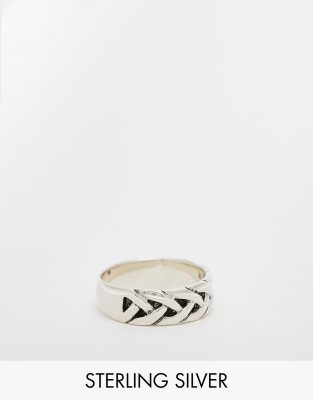 Lost Souls sterling silver braid ring