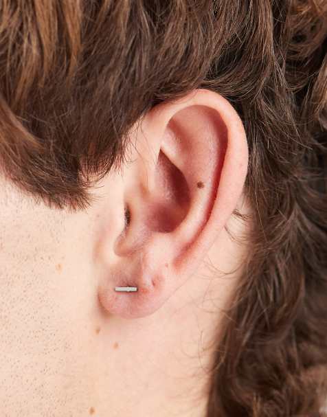 Lost Souls stud earrings in stainless steel - view 1