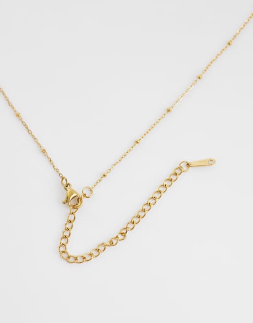 Lost Souls tiger eye stone necklace in 18k gold plated, 4 of 4