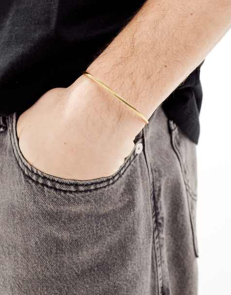 Lost Souls twisted rope cuff bangle in 18k gold plated - view 1