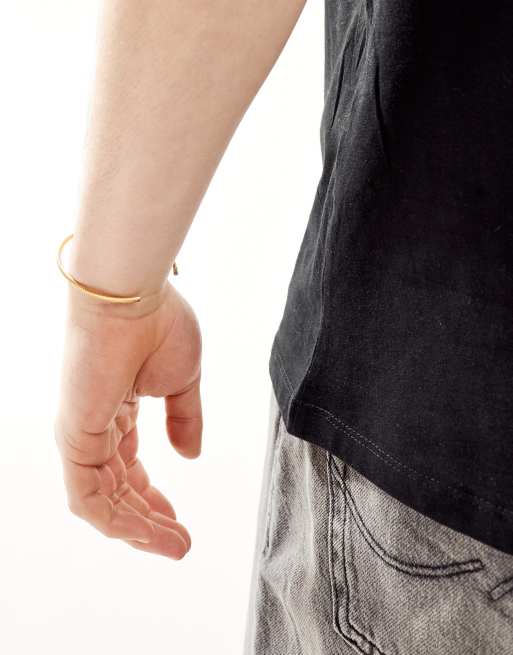 Lost Souls twisted rope cuff bangle in 18k gold plated, 3 of 3