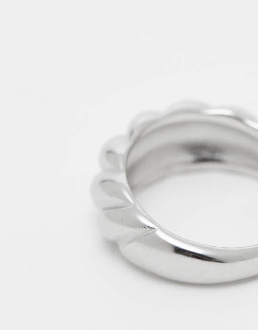 Lost Souls – Verdrehter Ring aus Edelstahl in Silber, 4 von 4