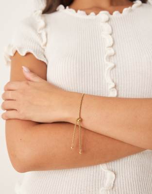 Lost Souls - Verstellbares Boho-Kettenarmband aus Edelstahl mit 18-Karat-Vergoldung-Goldfarben