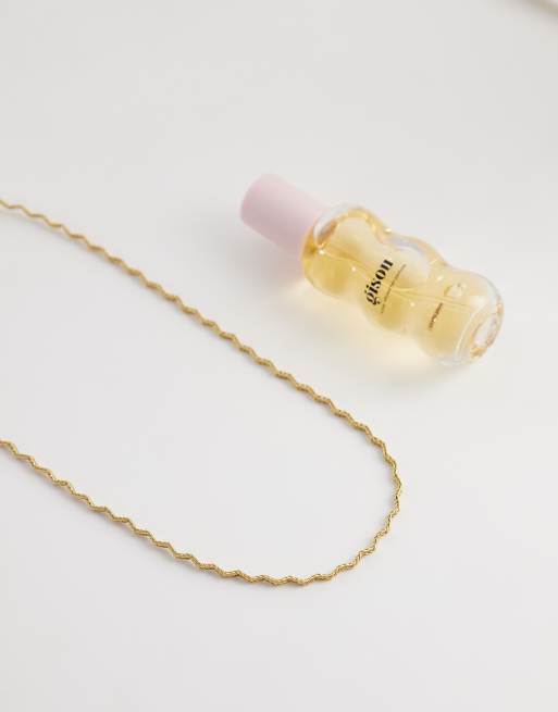 Lost Souls waved chain necklace in 18ct gold plated stainless steel, 2 of 4