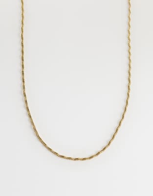 Lost Souls Waved Chain Necklace In Gold