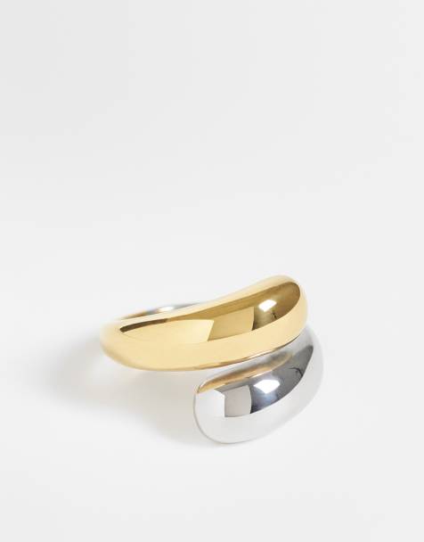 Lost Souls wrap around ring in mixed metal stainless steel - view 1