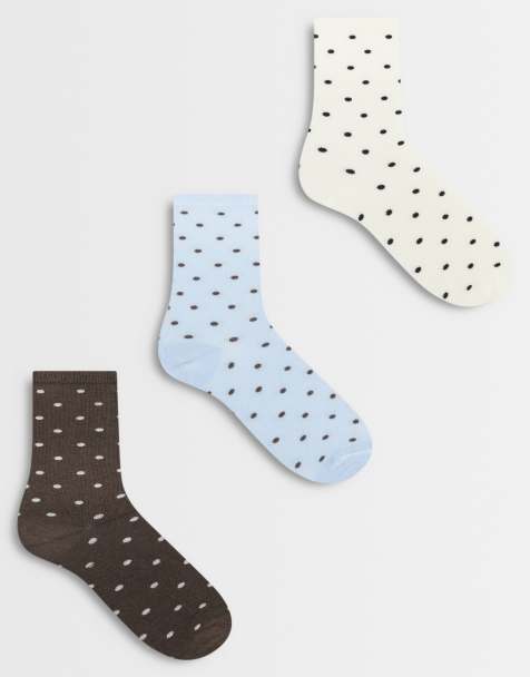 Lot de 3 chaussettes à pois multicolores - view 1